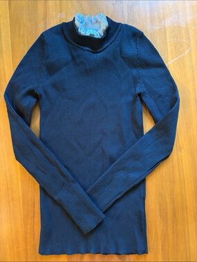 EUC Black Sandro Paris Turtleneck Top XS